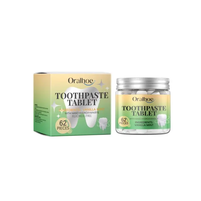 Oralhoe Vanilla Mint Toothpaste Tablets - Stain Removal & Fresh Breath