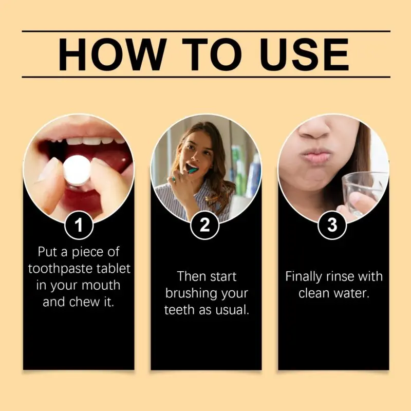 Oralhoe Vanilla Mint Toothpaste Tablets - Stain Removal & Fresh Breath - Image 6