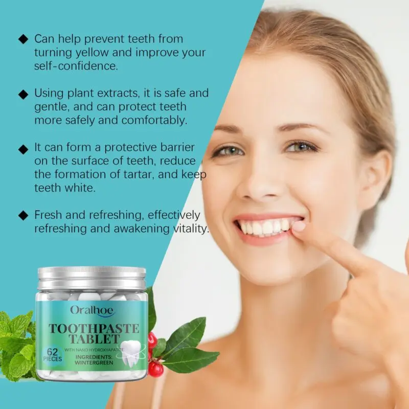 Holly Whitening Toothpaste Tablets: Teeth Cleaning, Fresh Breath & Enamel Care - Image 4