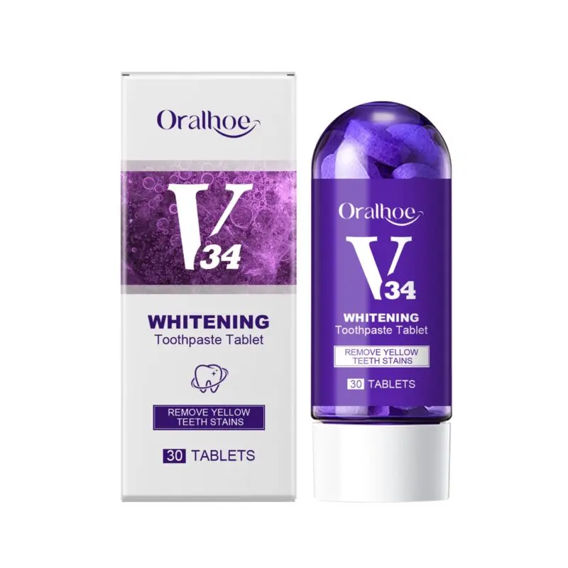 Oralhoe Whitening Toothpaste Tablets - Tartar & Stain Removal, Fresh Breath