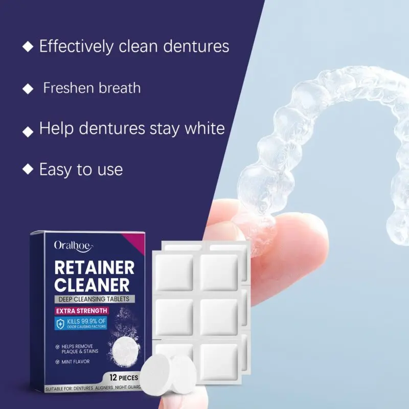 Oralhoe Dental Appliance Cleaning Tablets - Stain & Odor Removal - Image 4
