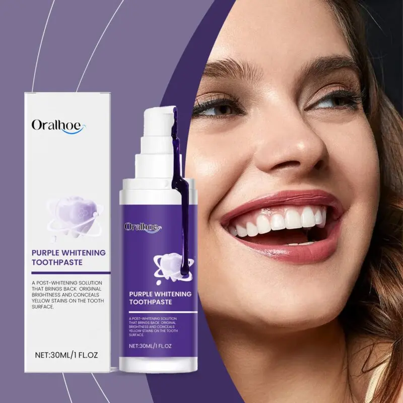 Oralhoe Purple Toothpaste: Tartar & Stain Removal, Mint Fresh - Image 2