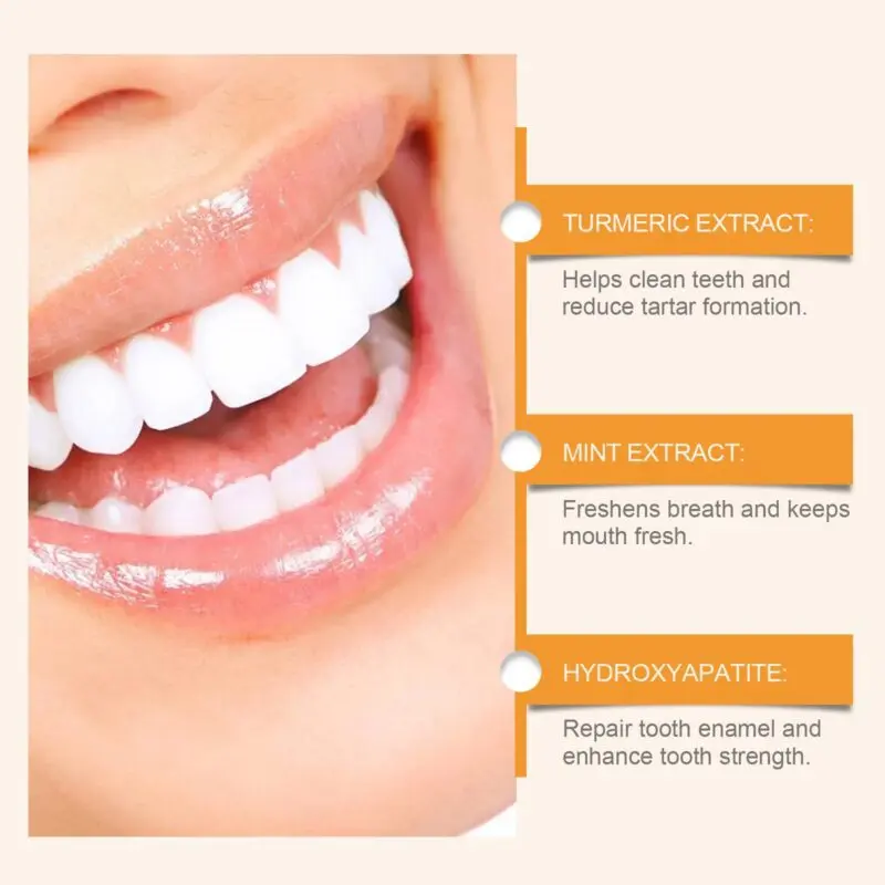 Oralhoe Turmeric Tooth Powder: Yellow Stain & Odor Removal, Clean Smile - Image 4