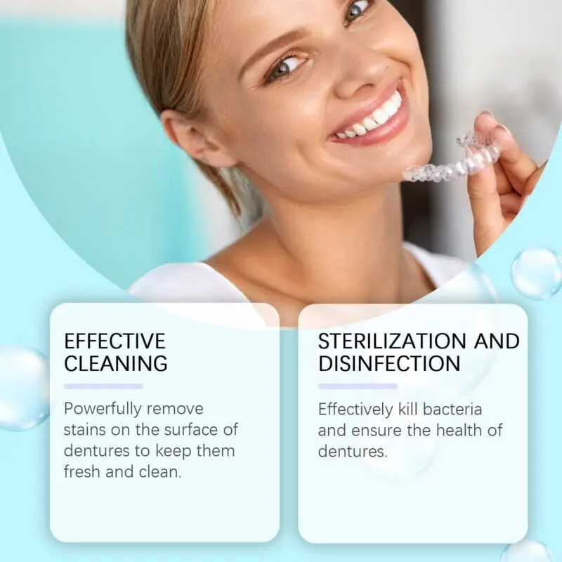 Oralhoe Denture Retainer Cleaner - Fresh Scent & Mouthguard Care Tablets - Image 3