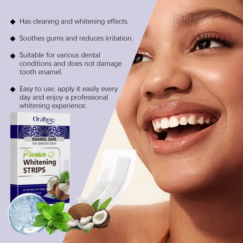 Oralhoe Teeth Whitening Strips - Home Dental Care for Brightening & Stain Removal - Image 3