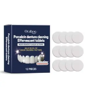 Oralhoe Braces Denture Cleaning Tablets - Stain Removal & Fresh Breath