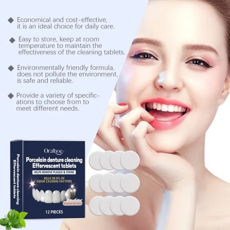 Oralhoe Braces Denture Cleaning Tablets - Stain Removal & Fresh Breath - Image 4