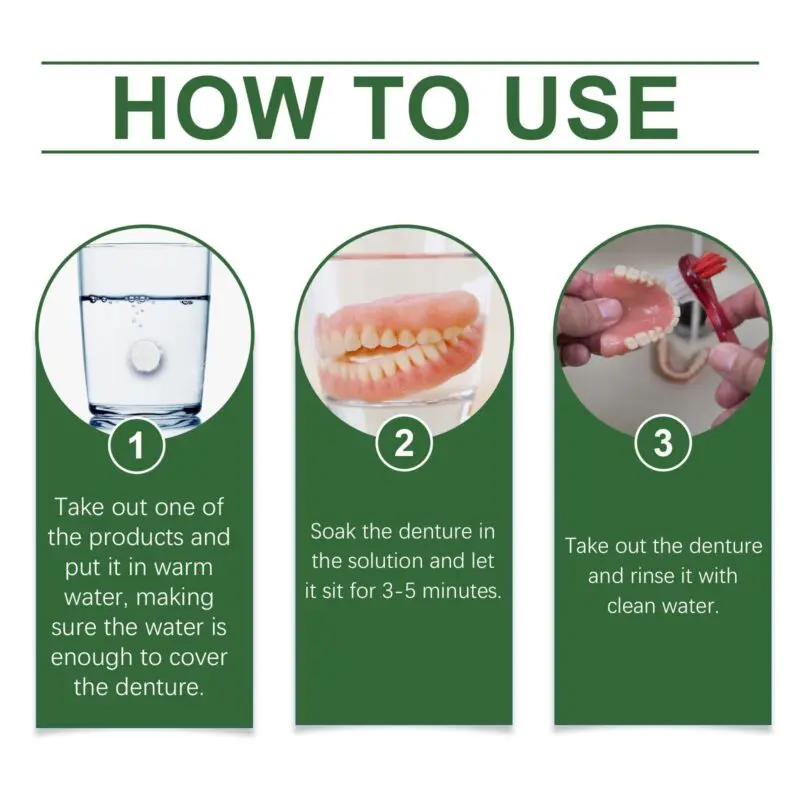 Oralhoe Denture Cleaning Tablets - Stain Removal, Braces Care & Daily Hygiene - Image 6