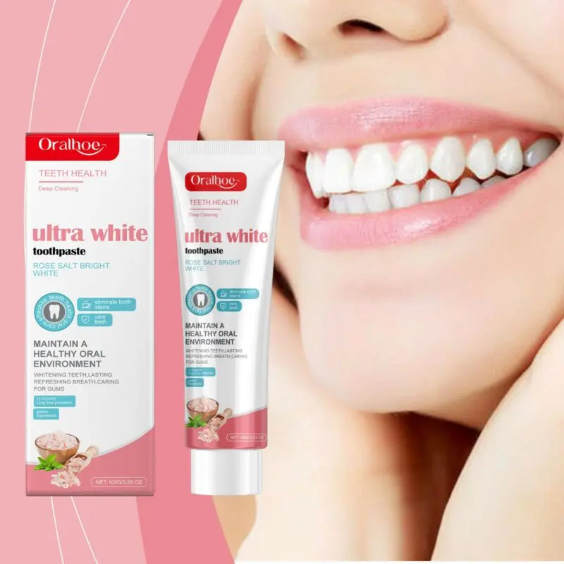 Oralhoe Rose Whitening Toothpaste: Gentle Stain Removal & Brightening - Image 2
