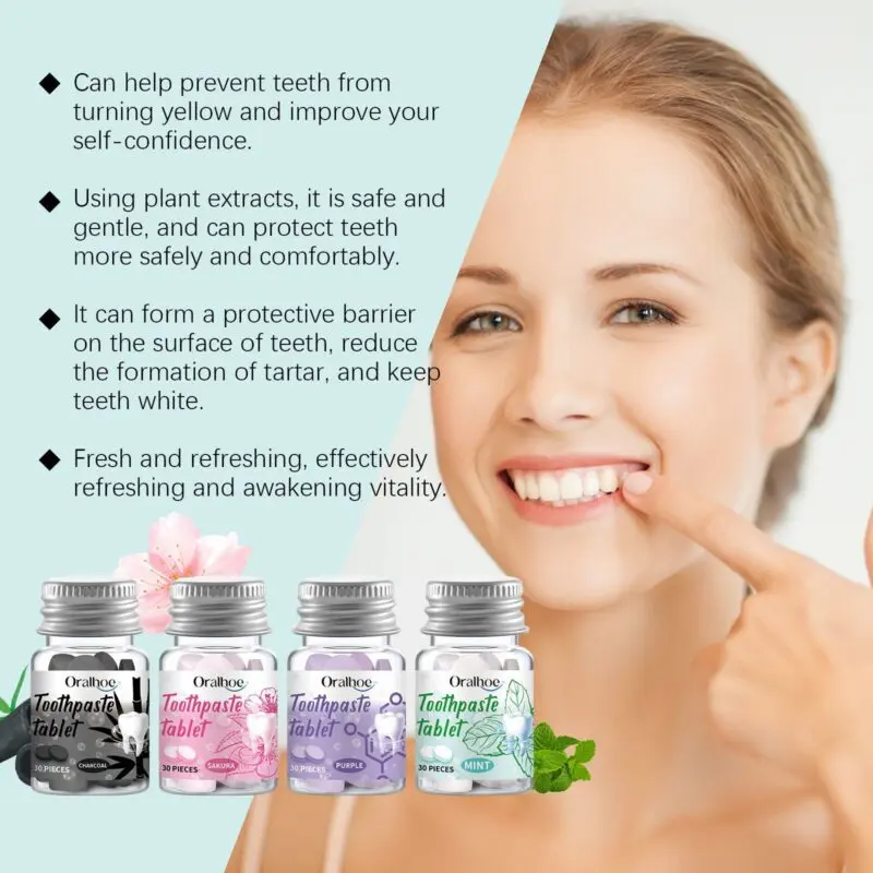 Oralhoe Solid Toothpaste Tablets - Portable Eco-Friendly Oral Care - Image 3