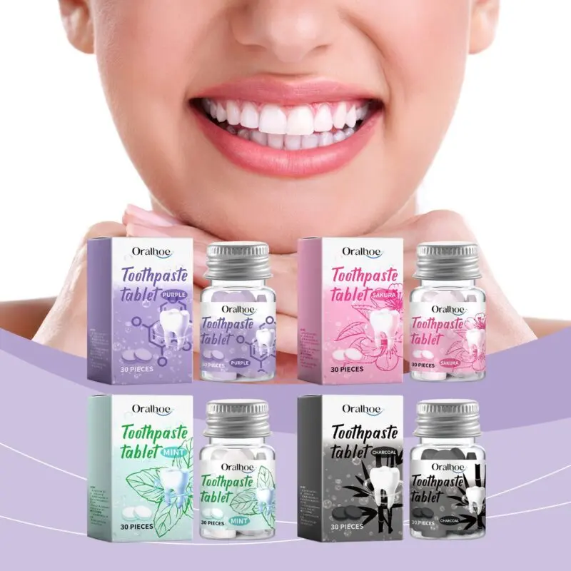 Oralhoe Solid Toothpaste Tablets - Mint & Chamomile, Portable Oral Care - Image 2