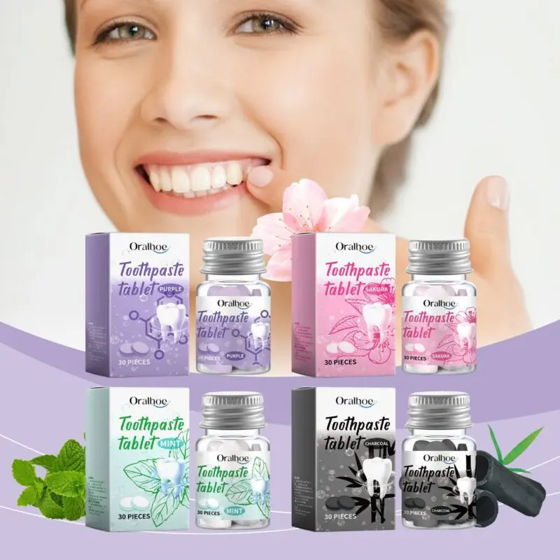 Oralhoe Solid Toothpaste Tablets: Eco-Friendly, Enamel Care & Portable - Image 2