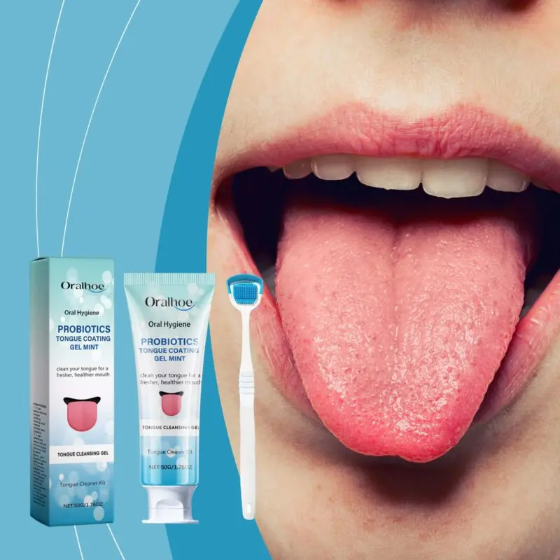 Oralhoe Tongue Cleaner Set for Oral Hygiene, Food Residue Removal & Odor Control - Image 2