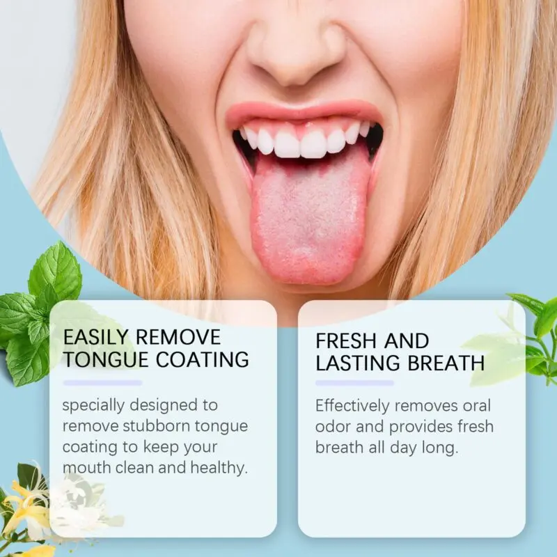 Oralhoe Tongue Cleaner Set for Oral Hygiene, Food Residue Removal & Odor Control - Image 4