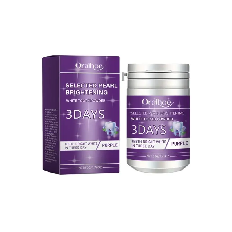 Oralhoe Purple Tooth Powder for Fresh Breath, Odor Control & Teeth Cleaning