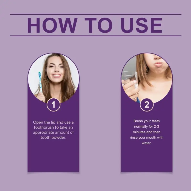 Oralhoe Purple Tooth Powder for Fresh Breath, Odor Control & Teeth Cleaning - Image 5