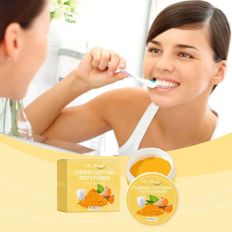 Oralhoe Turmeric Dental Powder - Teeth Cleaning & Sensitive Teeth Care - Image 2