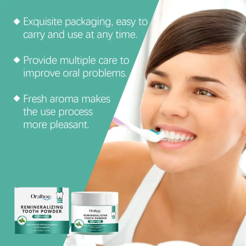 Oralhoe Mint Fresh Breath Powder for Teeth Cleaning and Fresh Mouth - Image 3