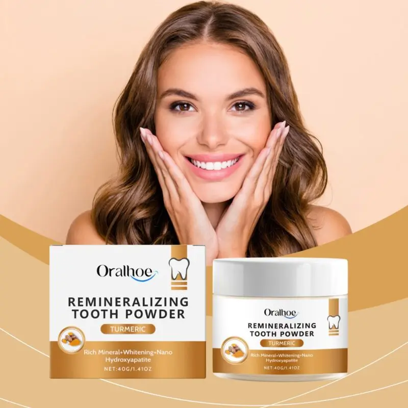 Oralhoe Turmeric Tooth Powder: Gentle Tartar Cleaning, Daily Care & Teeth Whitening - Image 2
