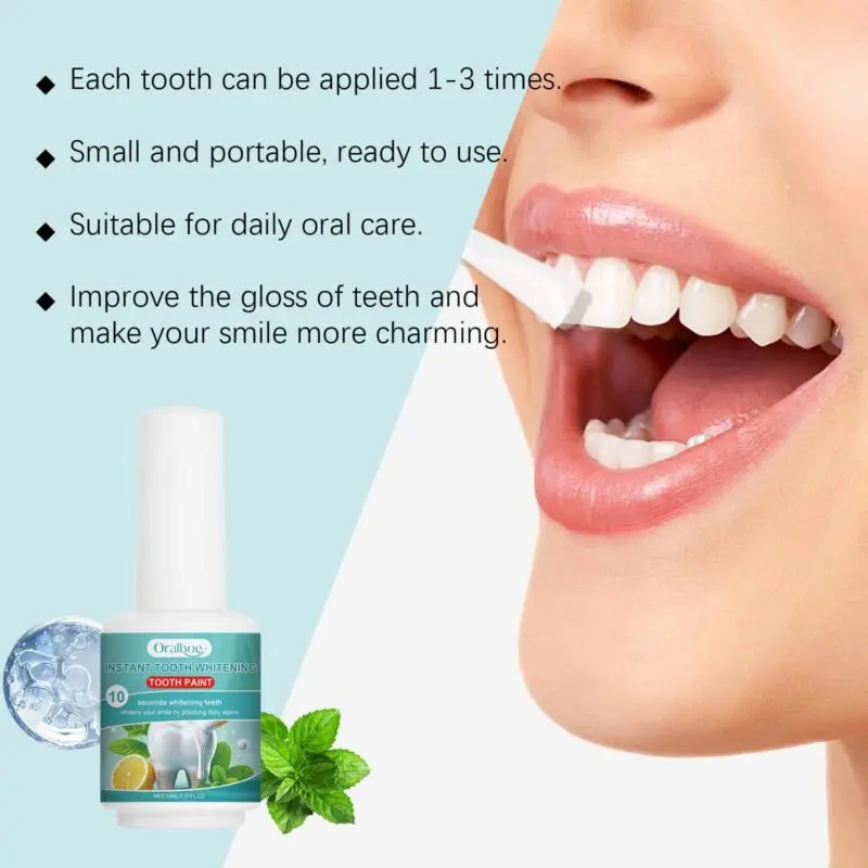 Oralhoe Teeth Whitening Paint - Tartar Cleaning, Fresh Breath, Natural Shine - Image 3