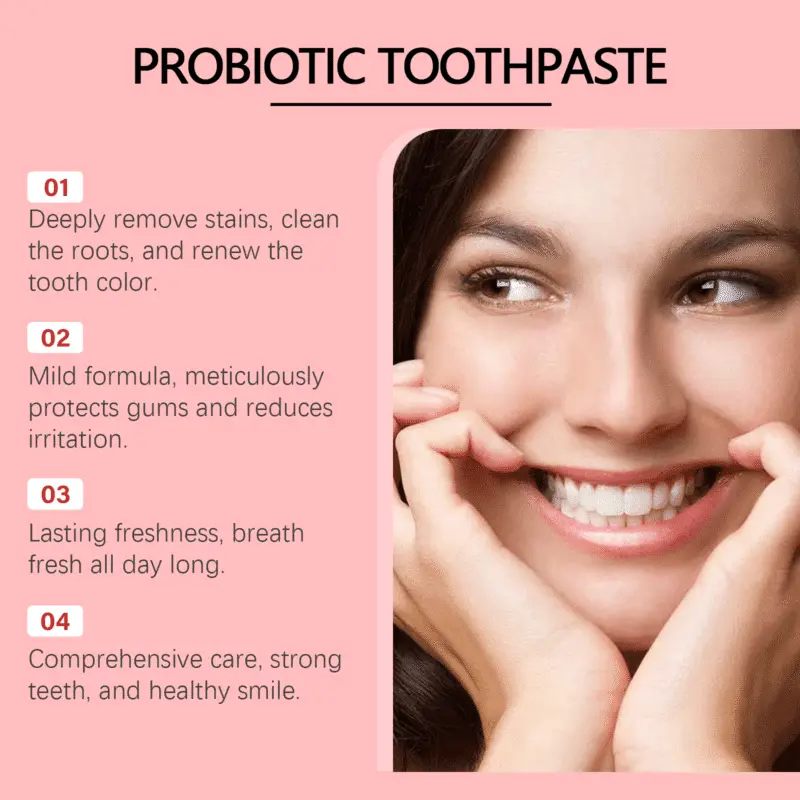 Oralhoe Probiotic Toothpaste for sensitive gums and teeth whitening with natural ingredients