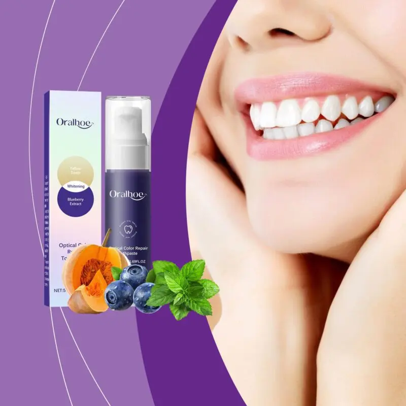 Oralhoe Purple Shine Toothpaste: Stain Removal, Glossy Teeth & Fresh Mouth - Image 2