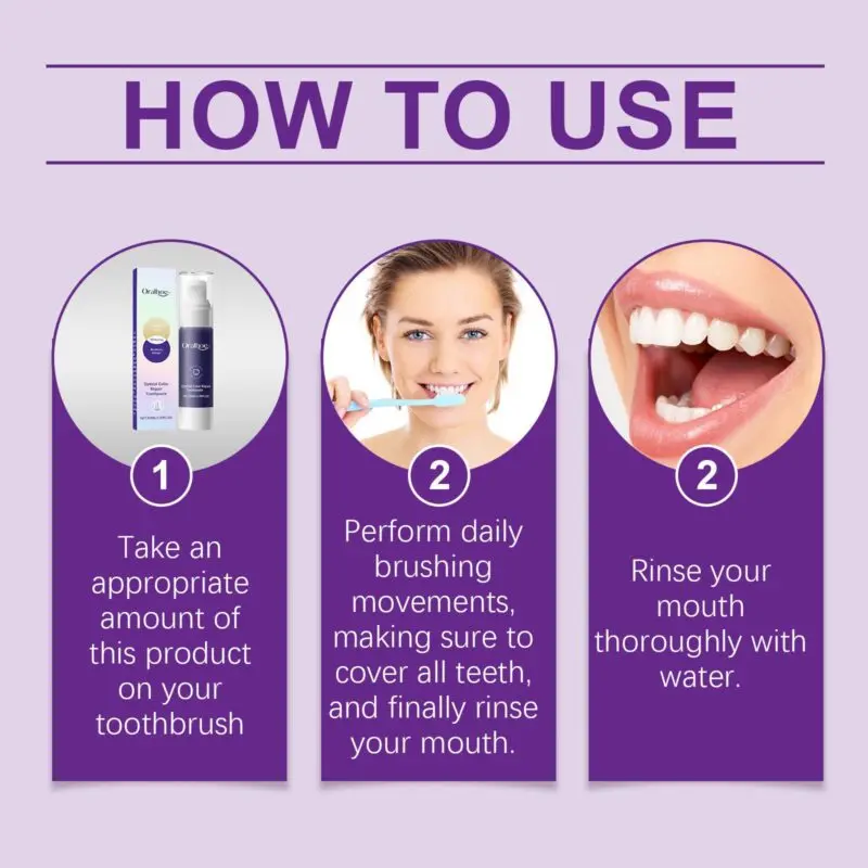 Oralhoe Purple Shine Toothpaste: Stain Removal, Glossy Teeth & Fresh Mouth - Image 6