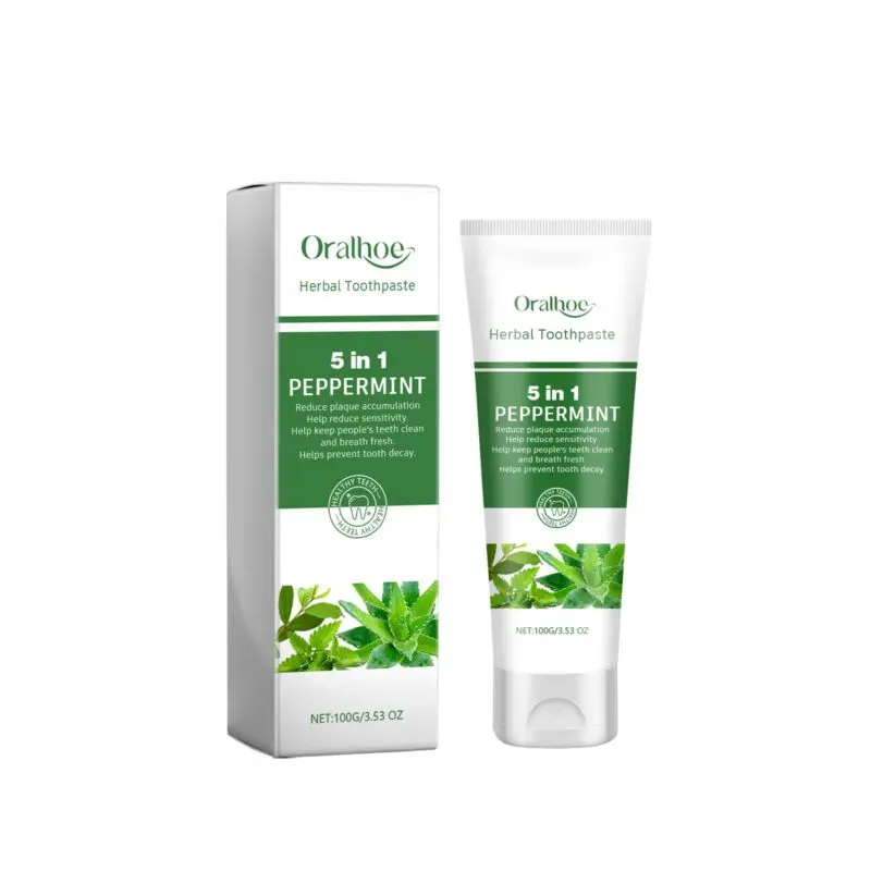 Oralhoe Aloe Whitening Toothpaste for Stain Removal and Fresh Breath