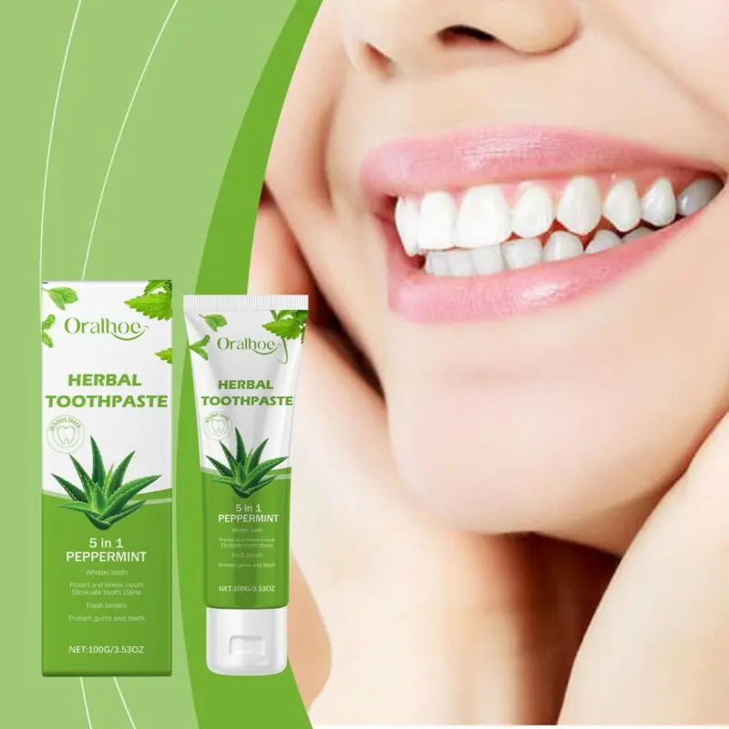 Oralhoe Aloe Vera Toothpaste - Stain Removal, Brightening & Oral Care - Image 2