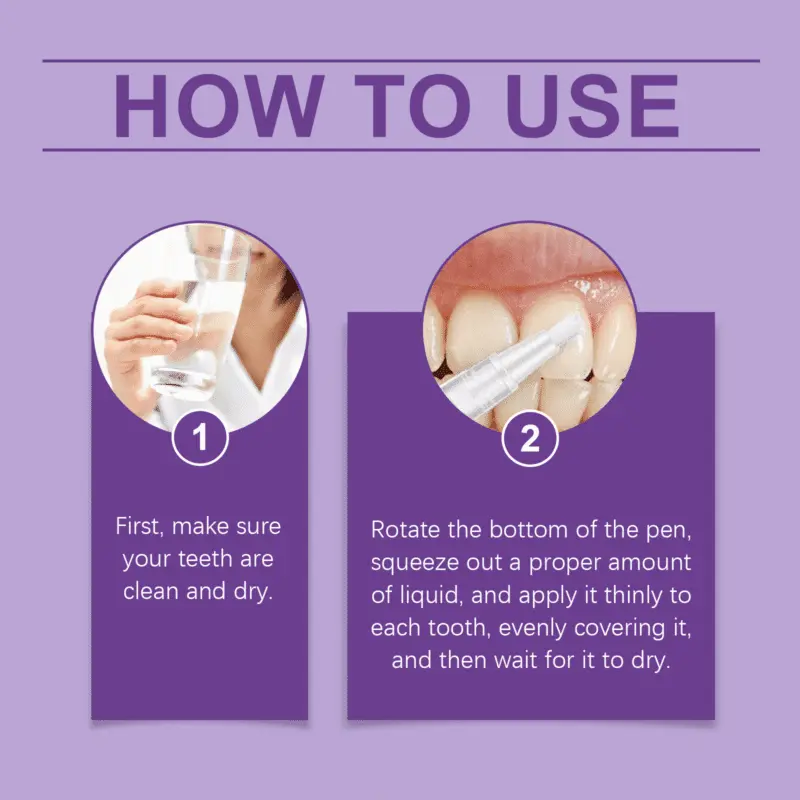 Oralhoe Purple Teeth Whitening Pen gently removes smoke and tea stains for fresh breath and brighter teeth