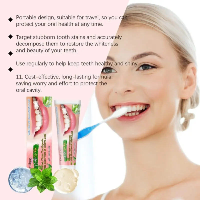 Oralhoe Brightening Toothpaste: Herbal Stain Removal, Fresh Breath and Teeth Whitening - Image 4